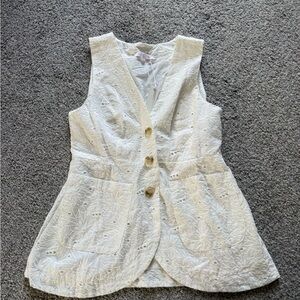 Olivaceous Cream Floral Lace Top